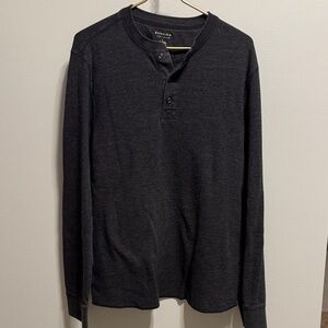 Sonoma Men's Charcoal Long Sleeve Henley